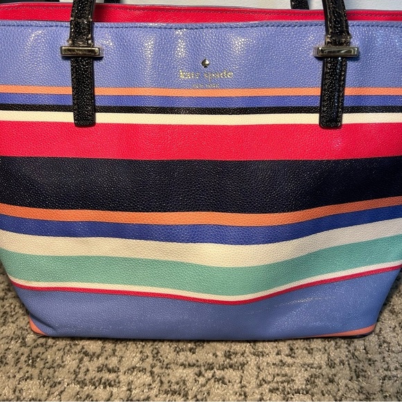Kate Spade New York Cedar Multi-Colored Stripe Tote Bag - Picture 2 of 16